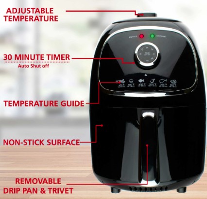 AF-202BK - BRENTWD 2.0 QT. AIR FRYER 1200W-cETL-B