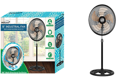 [492321] F-18360BK  18" 3-SPEED INDUSTRIAL FAN BLK 1/C