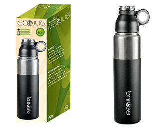 [492326] G-1024BK GEOJUG 24OZ STAINLESS STEEL VACUUM INSULATED WATER BOTTLE BLK 12/C